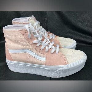 Vans Sk8-Hi Tapered Stackform Color Block Peach Platform Shoe Women's 9.5